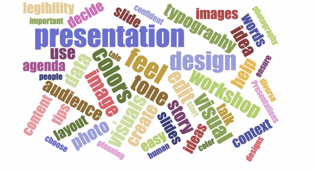 how to write visual presentation